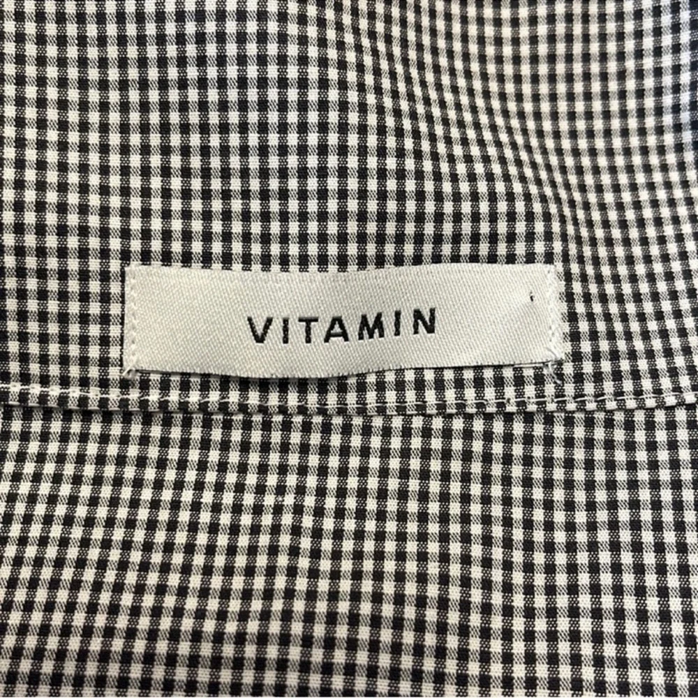 Vitamin A Black and White Gingham Button-Down Shirt - Picture 6 of 7